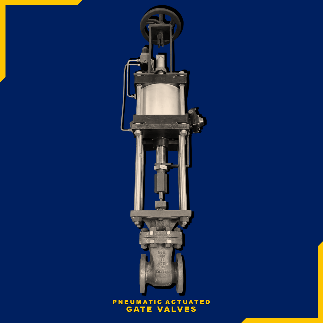 Pneumatic actuated gate valves