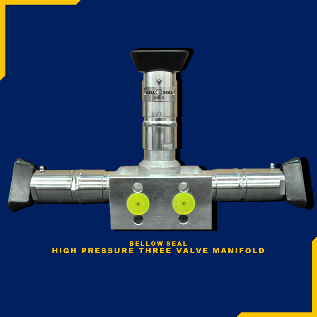 bellow seal high pressure three valves manifold